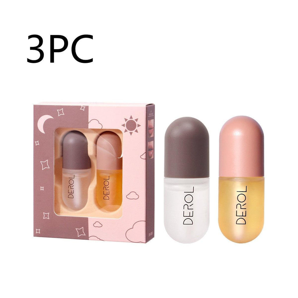 Day Night Instant Volume Lip Plumper Oil Clear Lasting Nourishing Repairing Reduce Lip Fine Line Care Lip Beauty Cosmetic.