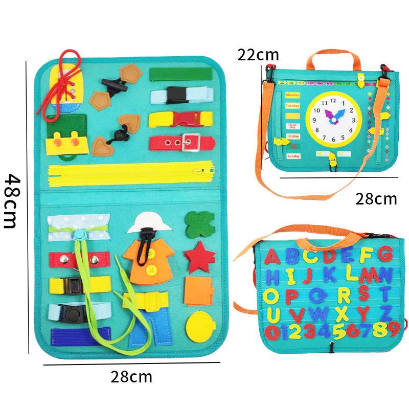 New Busy Book Children's Busy Board Dressing And Buttoning Learning Baby Early Education Preschool Sensory Learning Toy.
