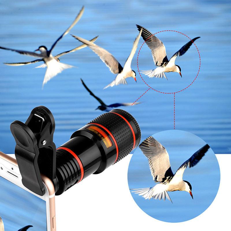 Zoom Mobile Phone Clip-On Retractable Telescope Camera Lens For  Galaxy S3 S4 S5 S6 S7 Edge Phone.