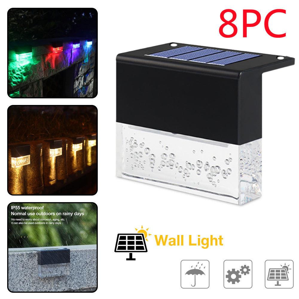 Waterproof New RGB LED Solar Light Step Fence Light.