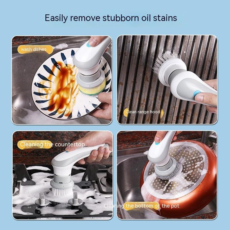 Electric Cleaning Brush 4 In 1 Spinning Scrubber Handheld Electric Cordless Cleaning Brush Portable.