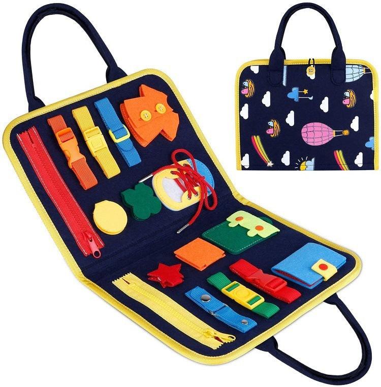 New Busy Book Children's Busy Board Dressing And Buttoning Learning Baby Early Education Preschool Sensory Learning Toy.