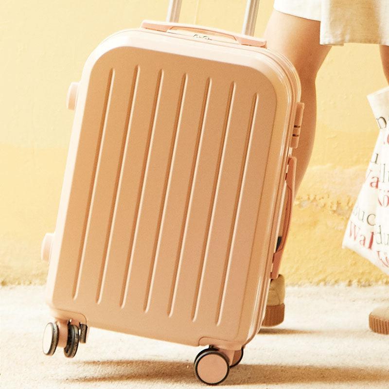 Luggage Female Student Trolley Case Travel Password Suitcase Male Candy Color Leather Case Suitcase Set.