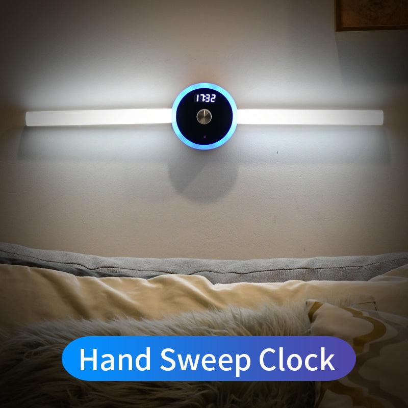 Smart Cabinet Light Clock Timing Sensor Light Removable LED Wardrobe Light Human Body Sensor Light.