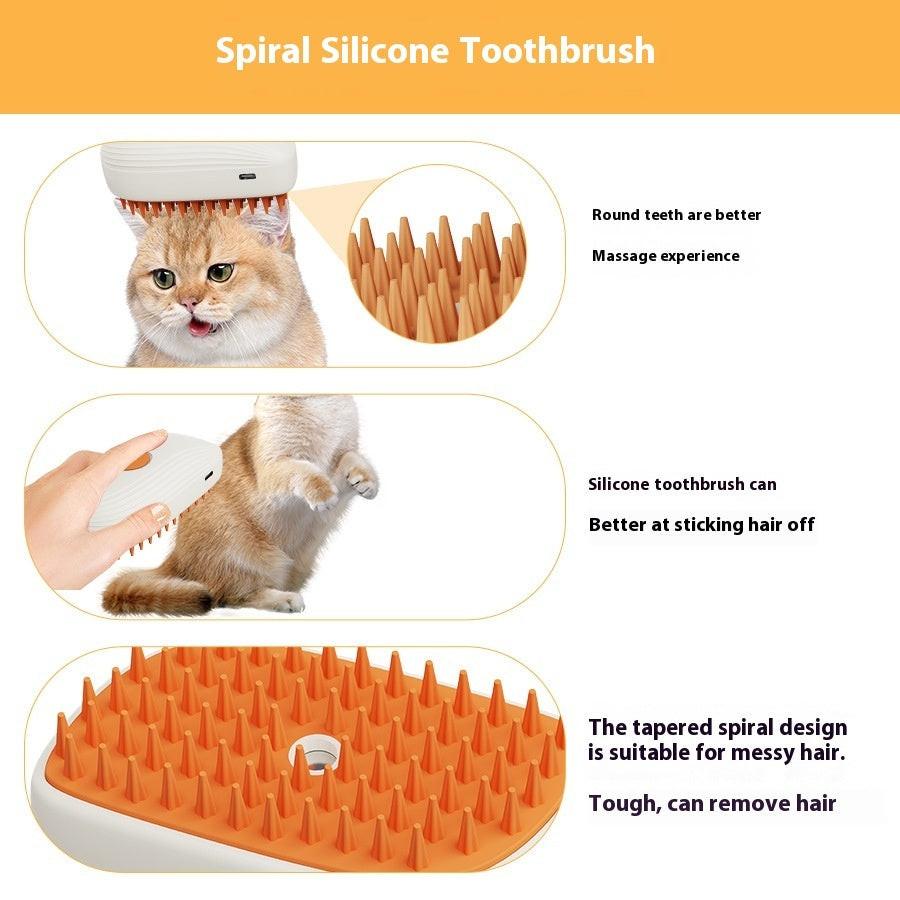 USB Rechargeable Pets Steam Brush Spray Massage Comb Pet Grooming Tools Cat Steam Comb Pet Products.