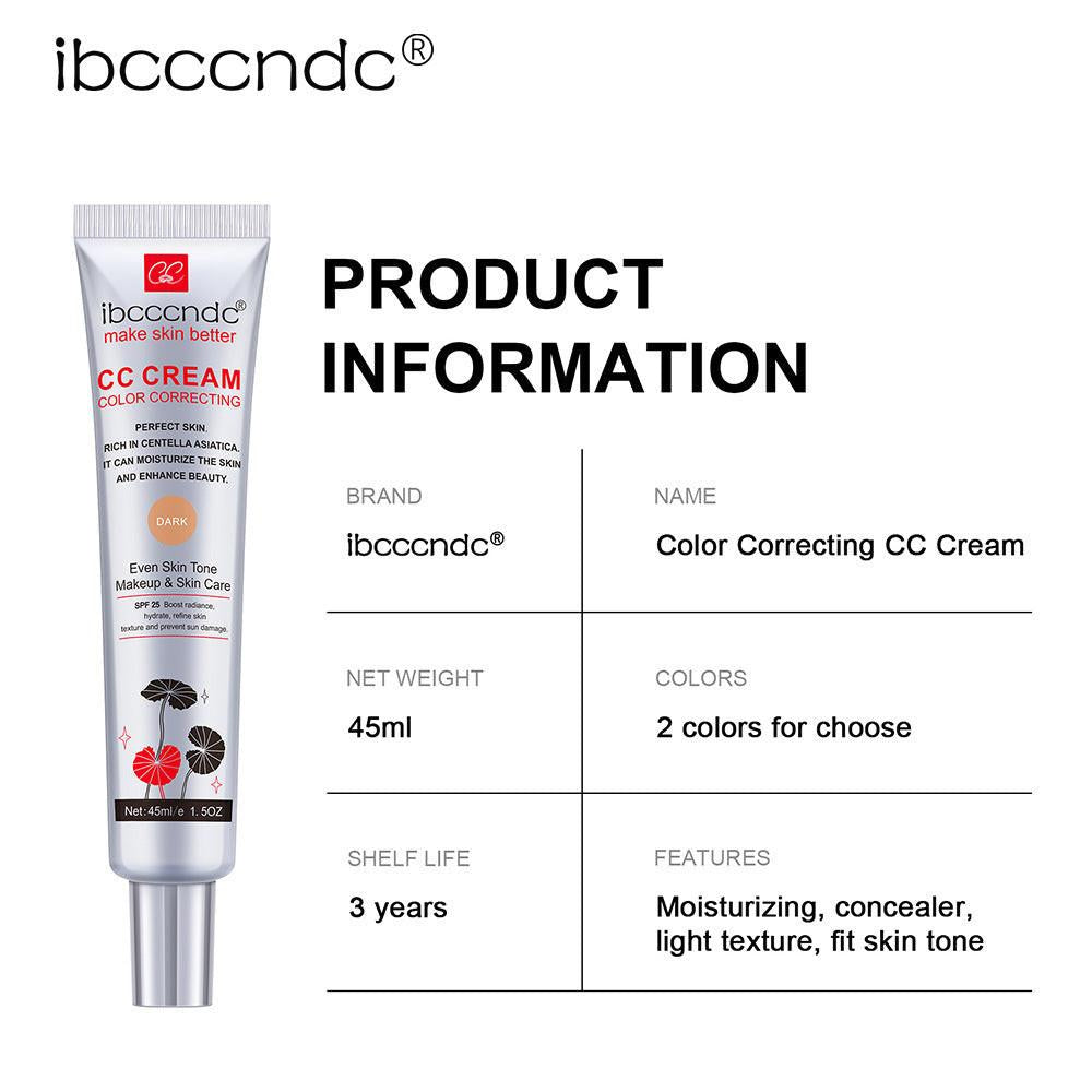 Moisturizing Correcting CC Cream Waterproof Anti-sweat Makeup Before Concealer Lasting Women Makeup Protect Skin Erborian Make.