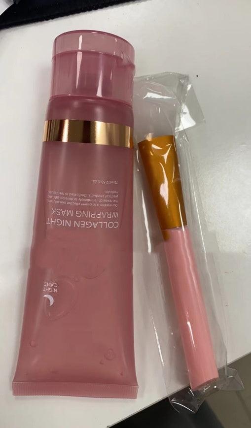 Face Night Mask Collagen Wrapping Mask Natural Ingredients Firming Elasticity & Hydration Anti-wrinkle For Skin Care.