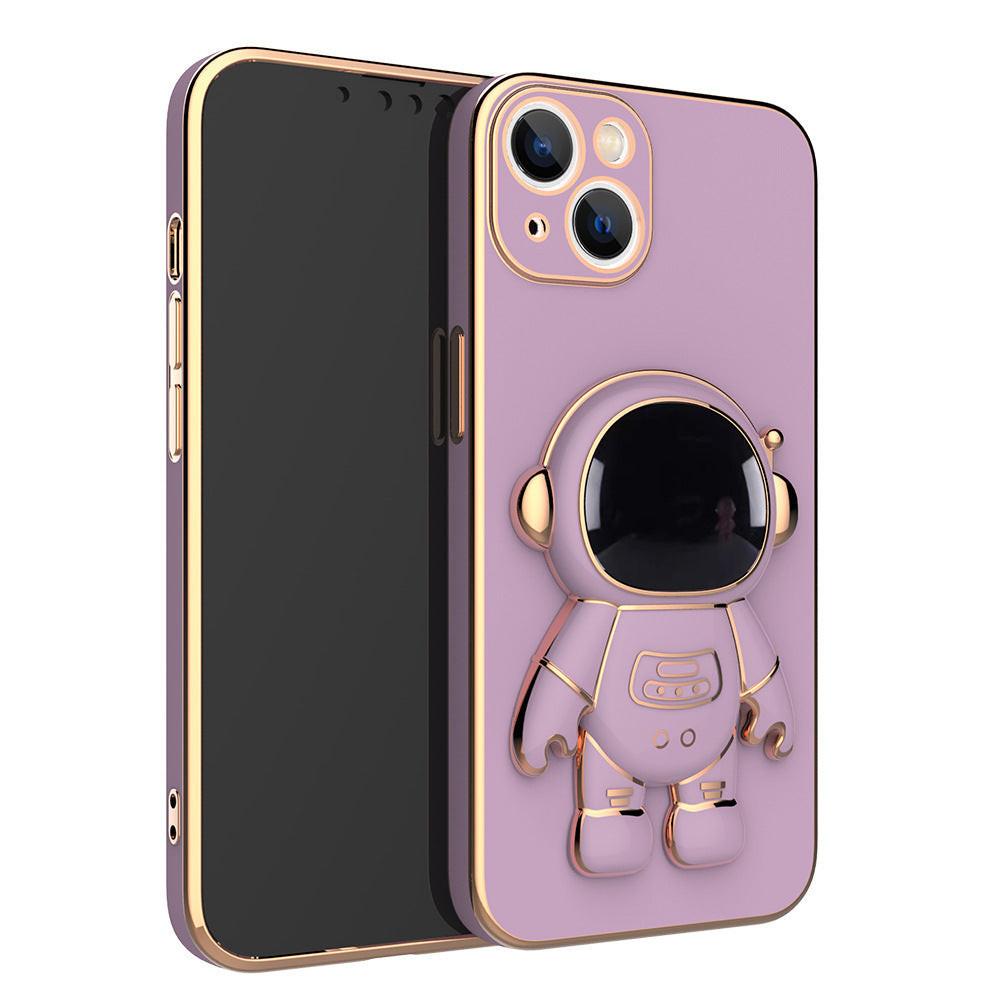3D Astronaut Phone Case Anti-Drop Electroplating Bracket.