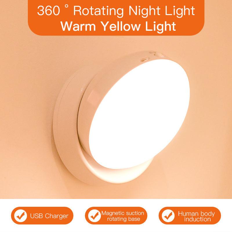 Rotating Human Body Sensor Light Corridor Garage Light Wardrobe Light Motion Sensor Night Light.