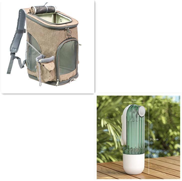 2 In 1 Pet Water Cup Segment Design Green Dog Walking Portable Drinking Cup Dog Feeding Supplies Pet Supplies Dog Walking Water Feeder Pets Products.