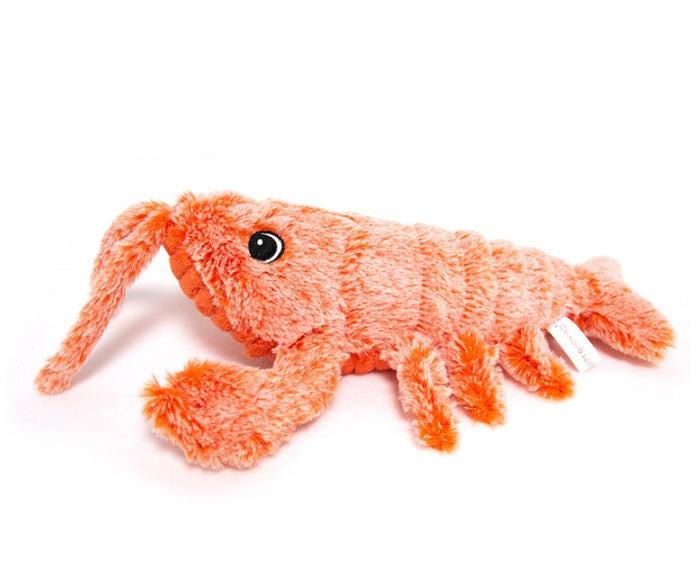 Pet Toys Electric Jumping Shrimp USB Charging Simulation Lobster Funny Cat Plush Pets Toy.
