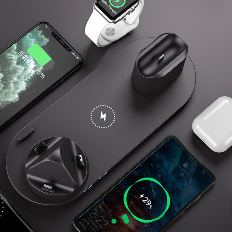 Wireless Charger For IPhone Fast Charger For Phone Fast Charging Pad For Phone Watch 6 In 1 Charging Dock Station.