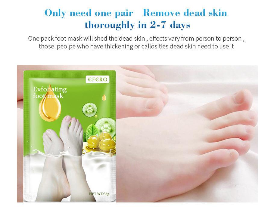 Exfoliating Foot Mask Foot SPA Pedicure Socks Removing Dead Skin Whitening Heels Feet Peeling Anti Cracked Foot Skin Care.