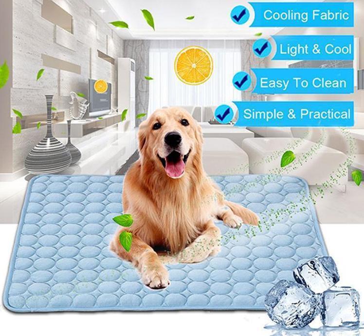 Pet Dog Cat Ice Silk Cold Nest Pad For Cooling In Summer.