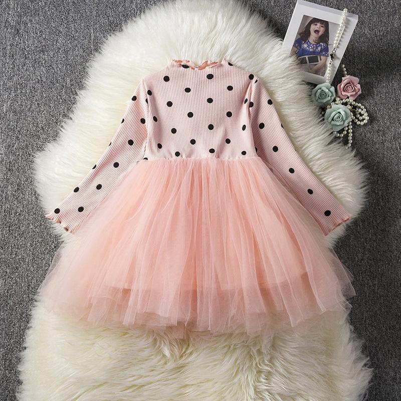 Baby Girls Spring Winter Long Sleeve Tutu Lace Dresses Infantil Newborn 1st Birthday Party Clothes Christening Gown Casual Wear.