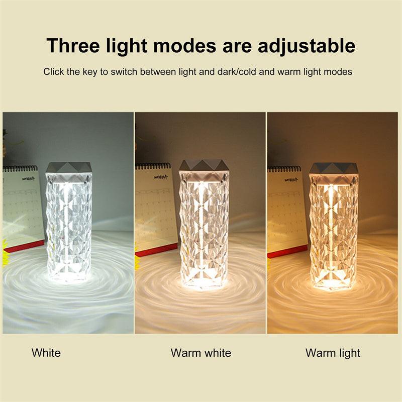 Crystal Lamp Air Humidifier Color Night Light Touch Lamp With Cool Mist Maker Fogger LED Atmosphere Room Decoration Home Decor Lights.