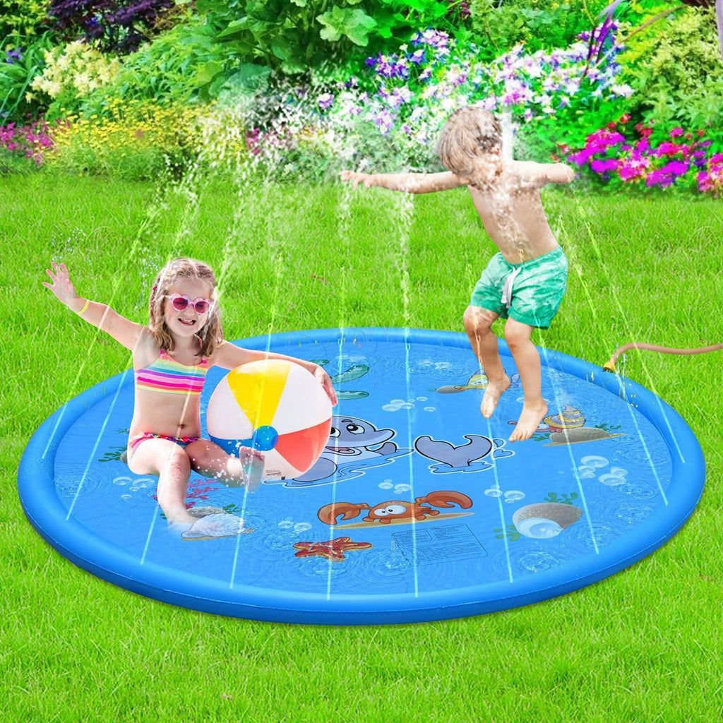 Durable Children's Water Spray Pool Mat Splash Sprinkle Play Pad Mat.