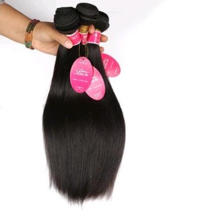 Real human hair straight wave human hair hair curtain natural color wig hair extension.