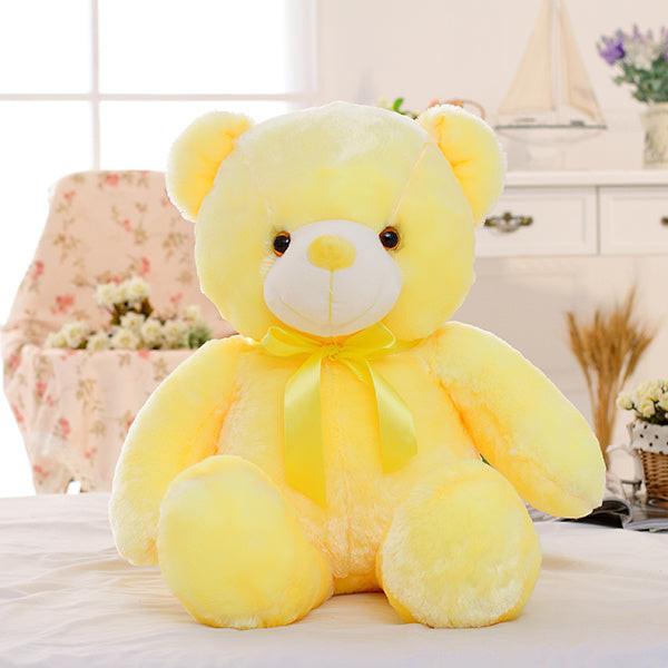 Creative Light Up LED Teddy Bear Stuffed Animals Plush Toy Colorful Glowing Christmas Gift For Kids Pillow.