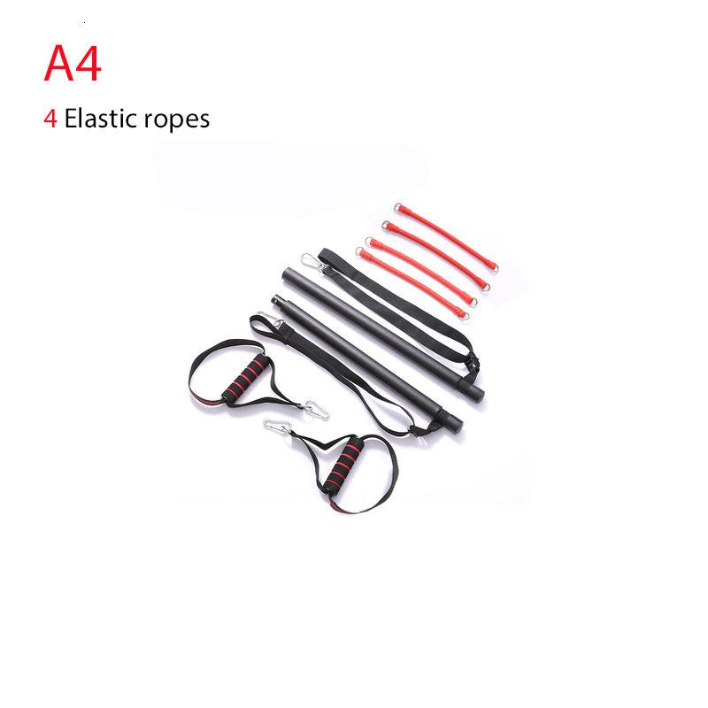 Body Workout Trainer Bar with Resistance Bands Rubber Buckles.