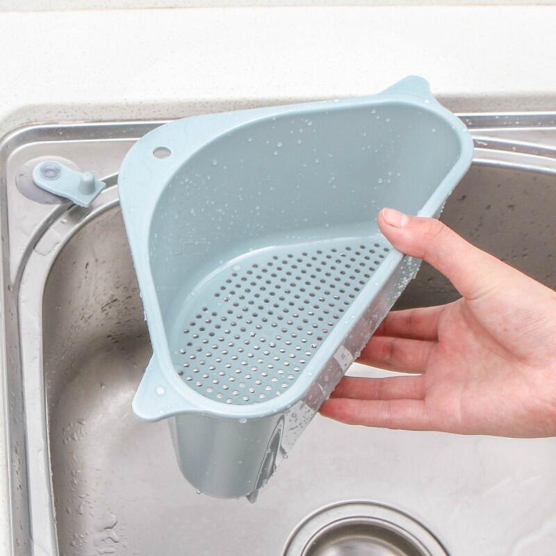 Kitchen Sink Multi-function Triangle Storage Rack Multi-purpose Dishwashing Sponge Drain Rack Storage Rack.