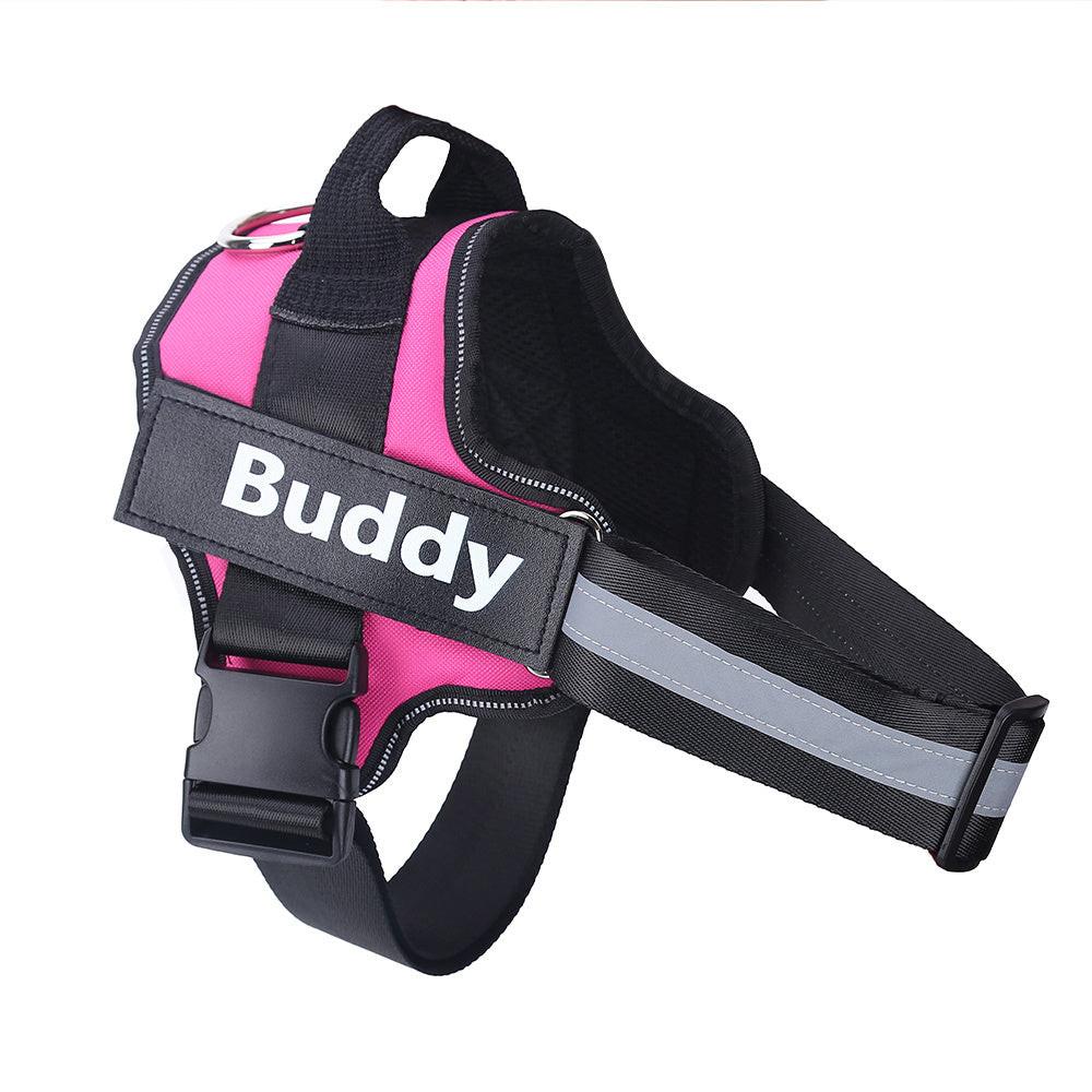 Personalized Dog Harness NO PULL Reflective Breathable Adjustable Pet Harness Vest For Small Large Dog Custom Patch Pet Supplies.