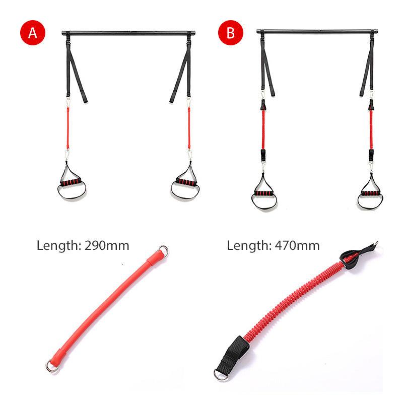 Body Workout Trainer Bar with Resistance Bands Rubber Buckles.