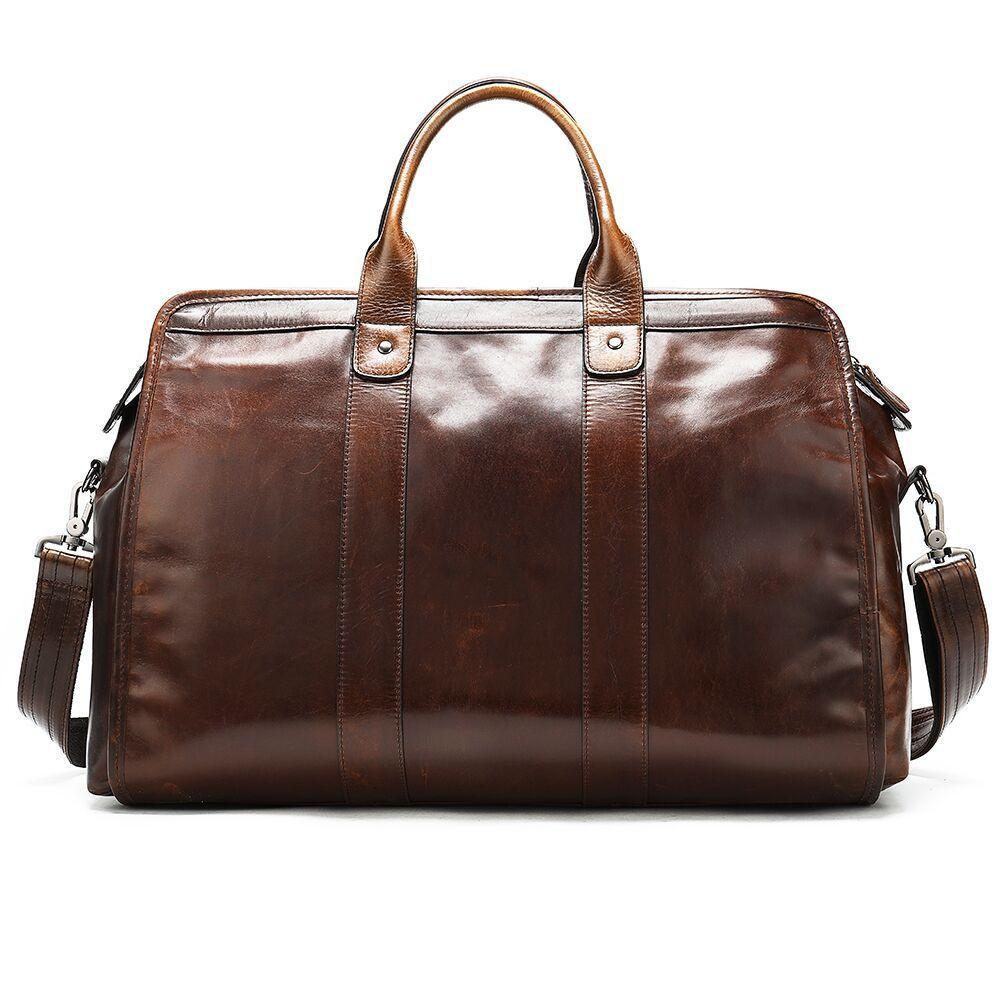 First Layer Cowhide Retro Large-capacity Travel Bag.