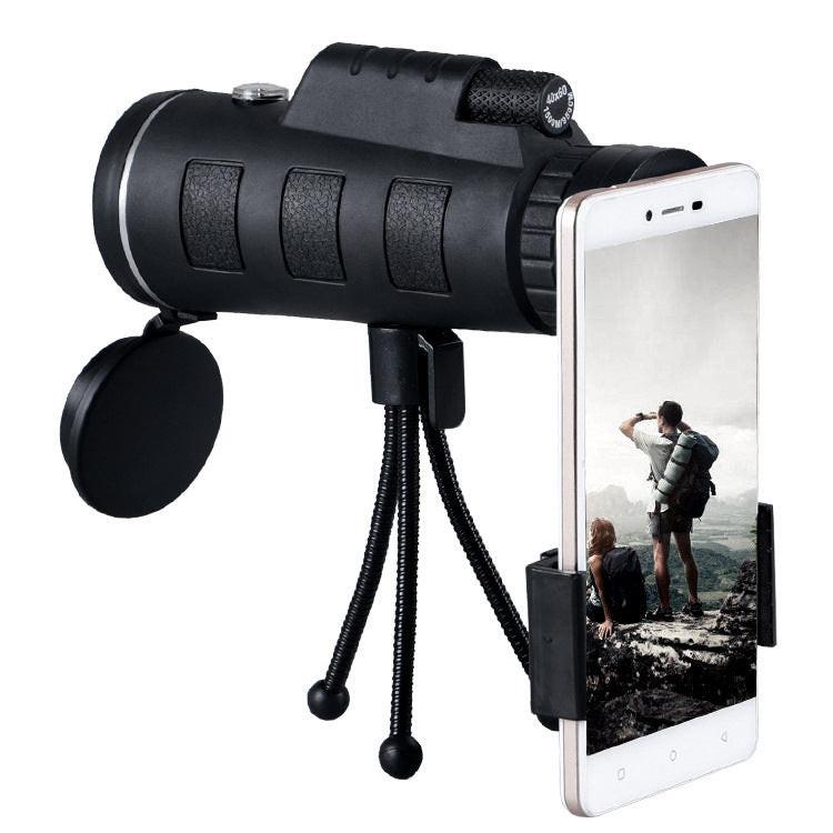 Compatible with Apple, Monocular Telescope Zoom Scope with Compass Phone Clip Tripod.