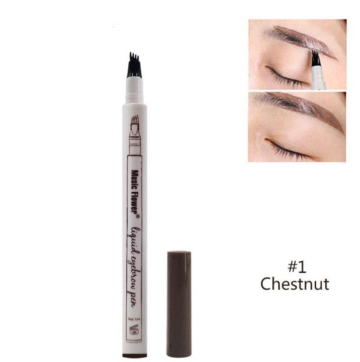Waterproof Natural Eyebrow Pen Four-claw Eye Brow Tint Fork Tip Eyebrow Tattoo Pencil.