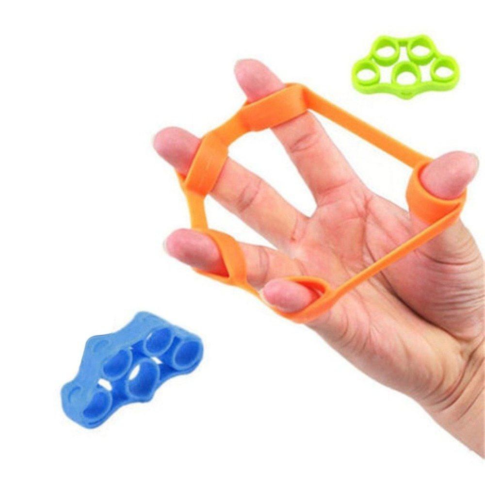 Silicone Finger Trainer Hand Gripper Resistance Bands Fitness.