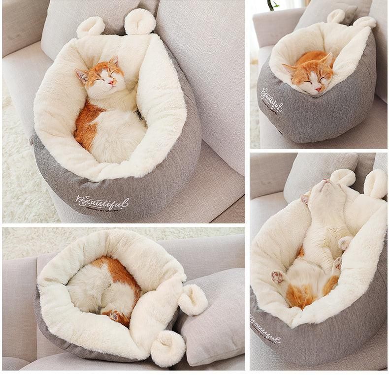 Pet Dog Bed Warming Soft Sleeping Bag Cushion Puppy Kennel.