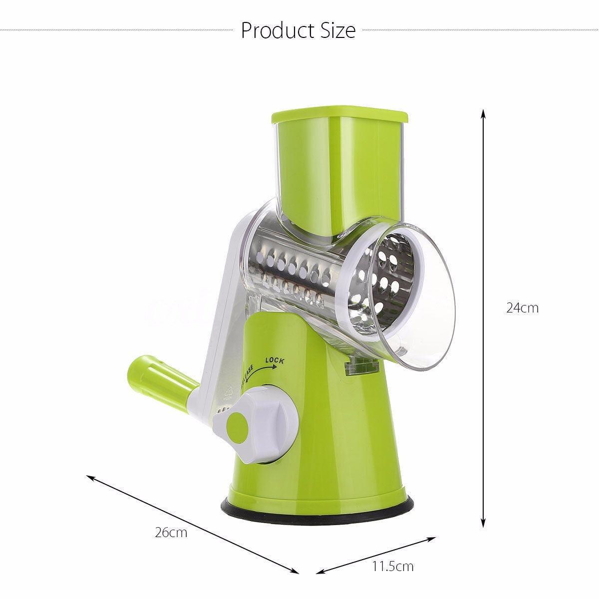 Vegetable Cutter Round Mandoline Slicer Potato Julienne Carrot Grater Cheese.