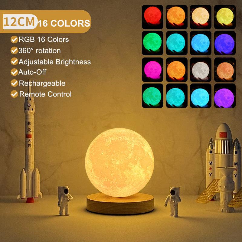 Creative 3D Magnetic Floating Levitating Moon Lamp Touch Control 3 Color Moon Light Lunar Night Light For Home Office Room Decor.