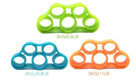 Silicone Finger Trainer Hand Gripper Resistance Bands Fitness.