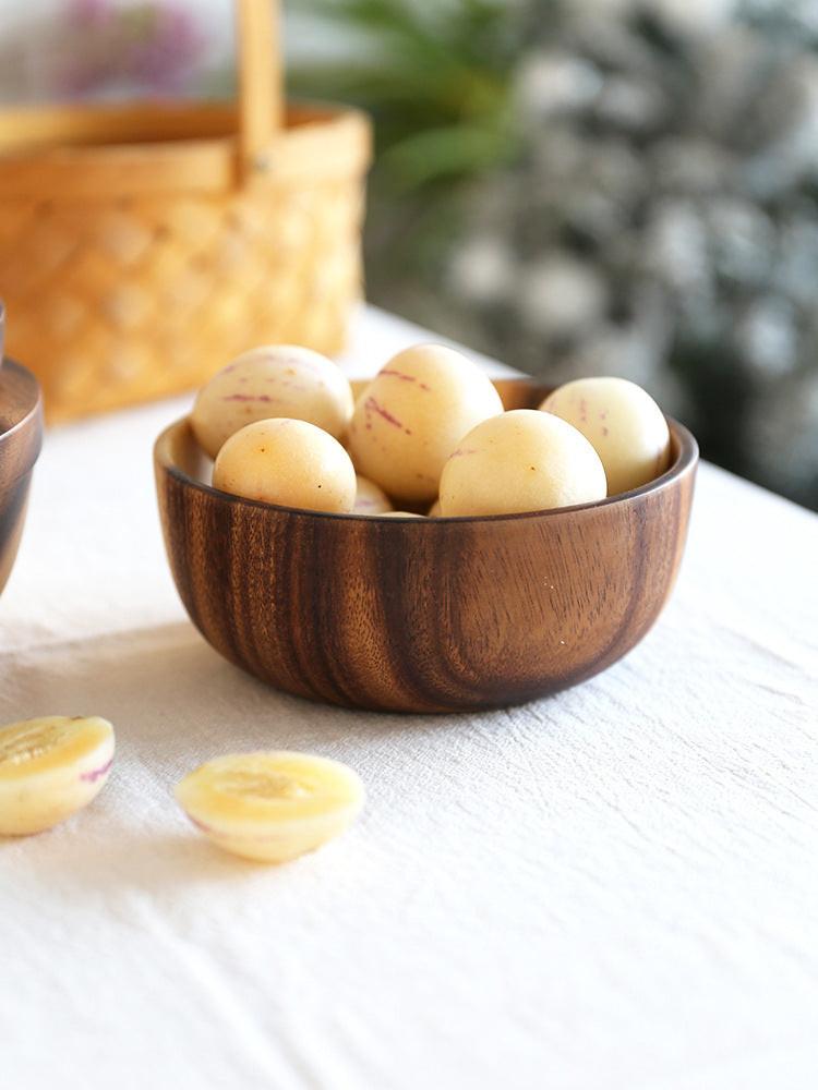 Kitchen Natural Wooden Bowl Household Fruit Bowl Salad Bowl For Home Restaurant Food Container Wooden Utensils Note The Size Hot.