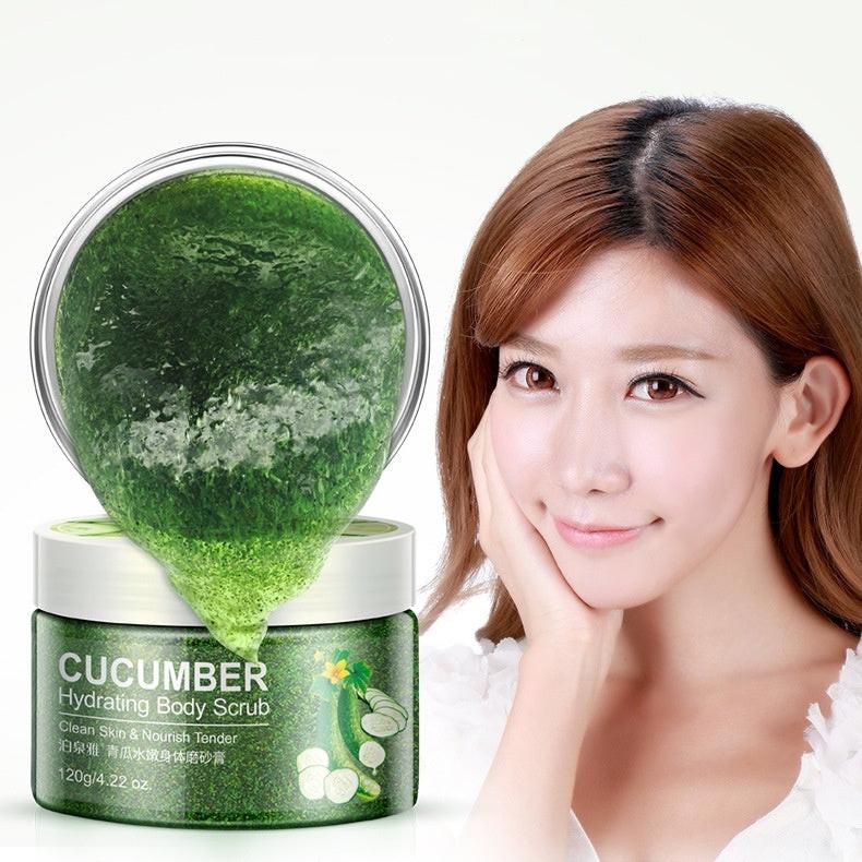 Cucumber skin beautiful white skin peels facial scrub.