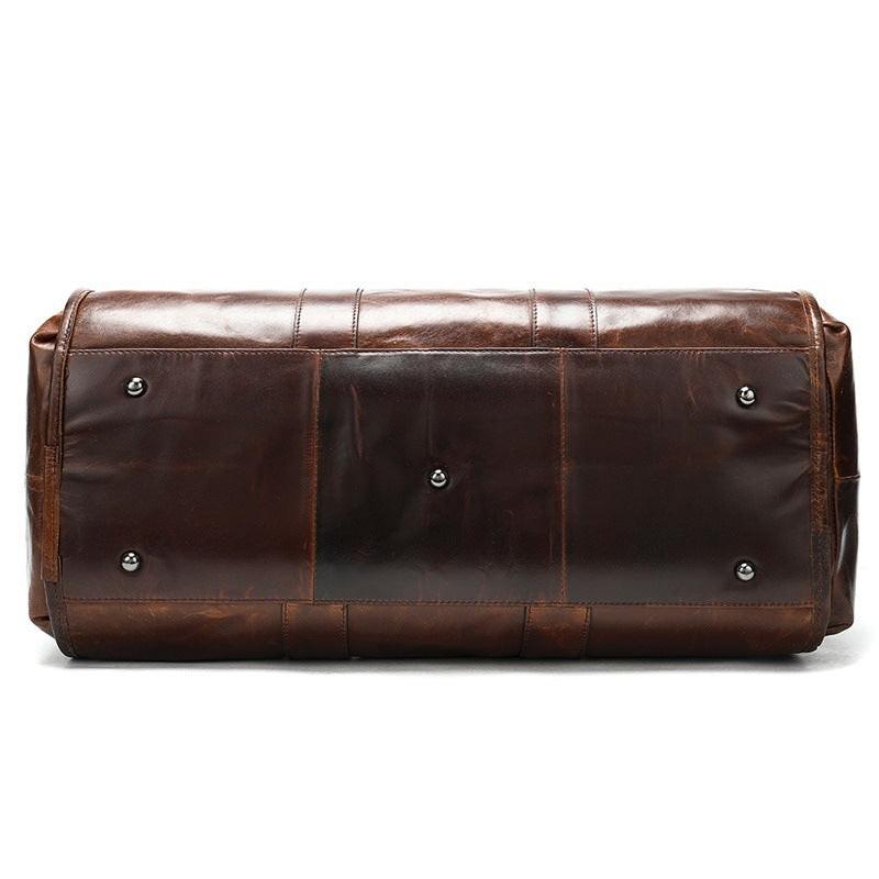First Layer Cowhide Retro Large-capacity Travel Bag.