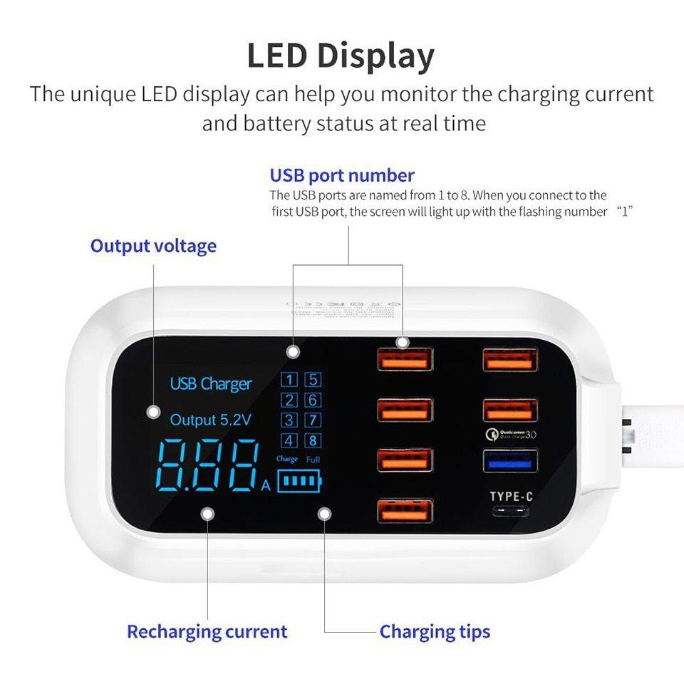 Quick Charge 3.0 Ordinary Smart USB Charger Station.