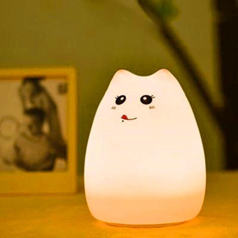 Silicone Touch Sensor LED Night Light For Children Baby Kids.