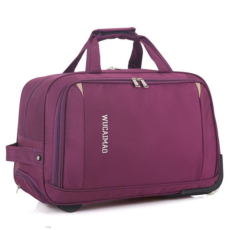 Oxford Cloth Trolley Bag Leisure Travel Folding Luggage.