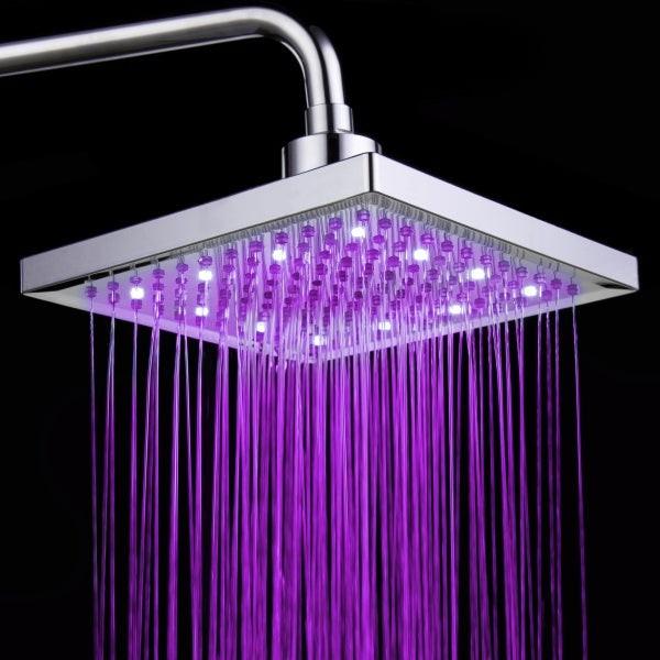Luminous color changing shower head.