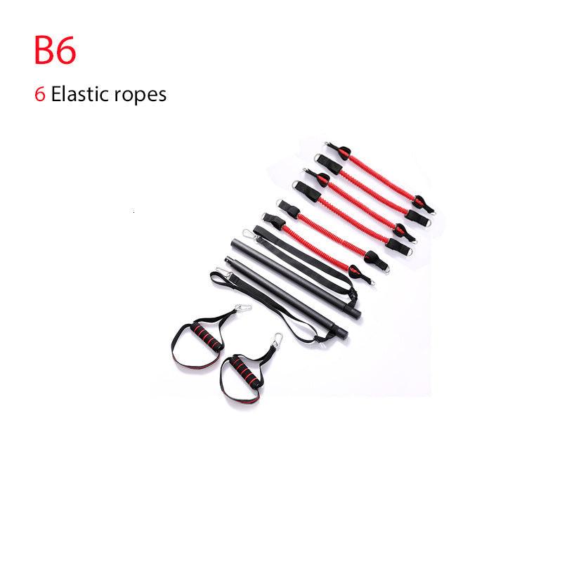 Body Workout Trainer Bar with Resistance Bands Rubber Buckles.