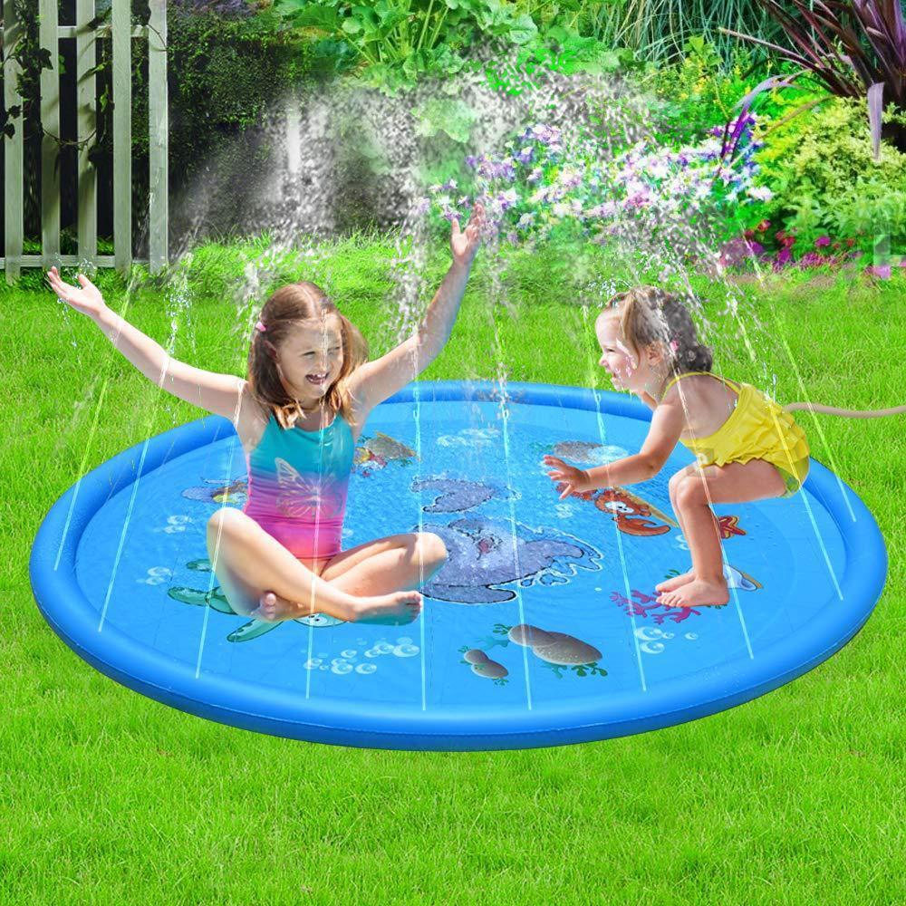 Durable Children's Water Spray Pool Mat Splash Sprinkle Play Pad Mat.