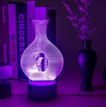 Creative 3D night light LED lamp.