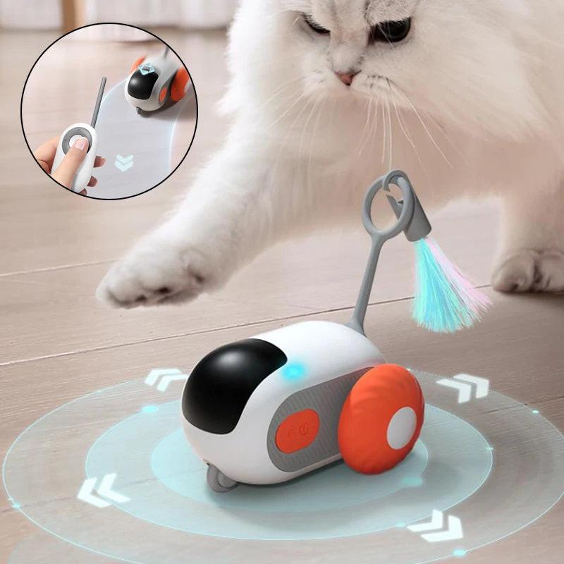 Remote Control Interactive Cat Car Toy USB Charging Chasing Automatic Self-moving Remote Smart Control Car Interactive Cat Toy Pet Products.