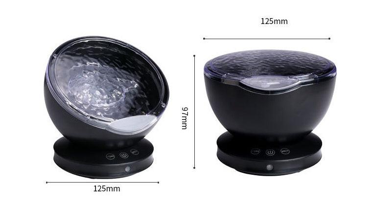 Ocean Wave Projector LED Night Light Remote Control TF Cards Music Player Speaker Aurora Projection.