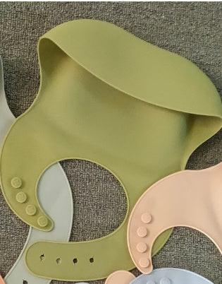 Soft Waterproof Silicone Baby Bib with Food Catcher, Baby Silicone Bib.