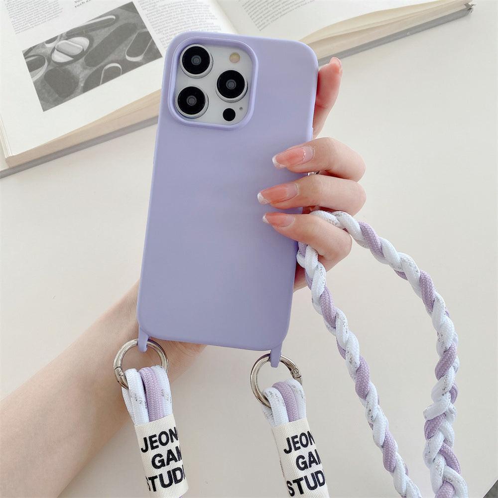 Back Woven Cross-body Lanyard Backer-card Accessories Phone Case.