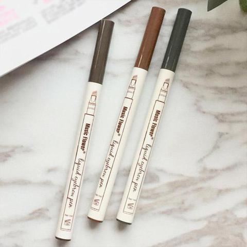 Waterproof Natural Eyebrow Pen Four-claw Eye Brow Tint Fork Tip Eyebrow Tattoo Pencil.